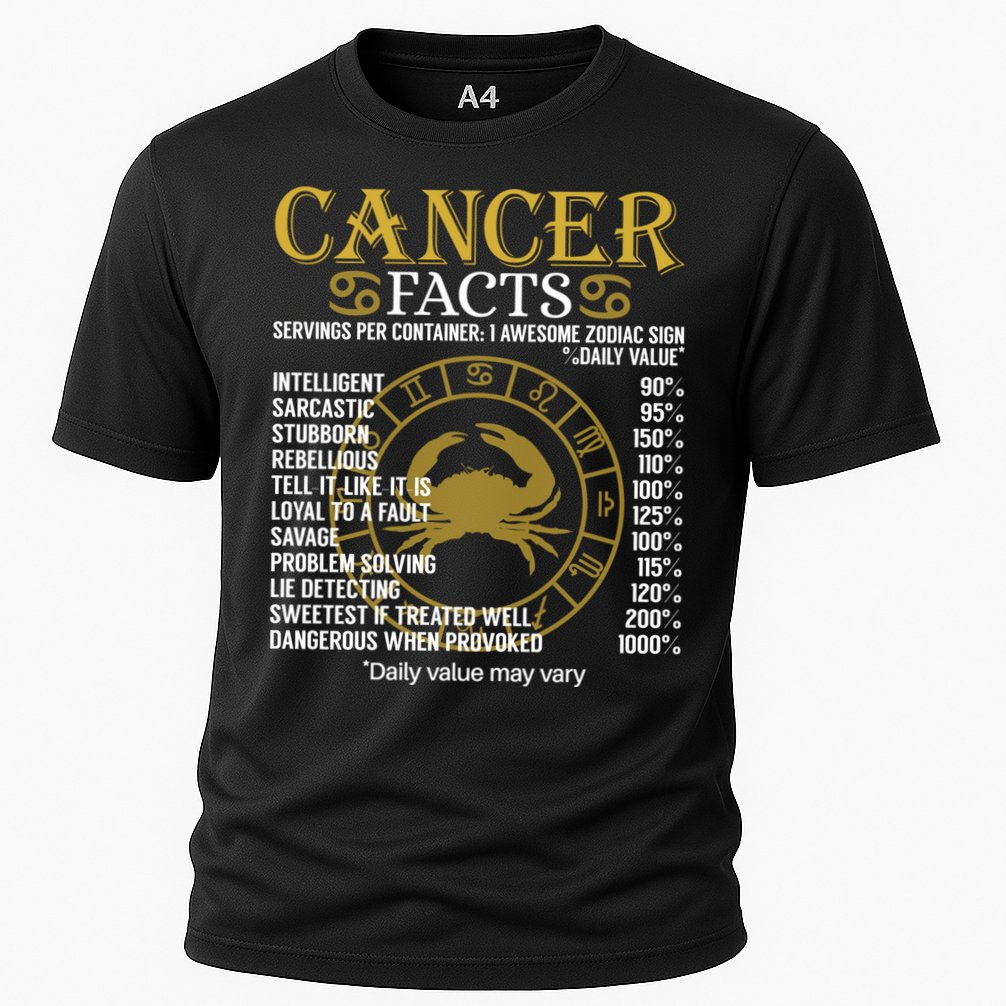 Cancer Facts Zodiac Sign Gift Great Gift Cooling Performance Crew T-Shirt