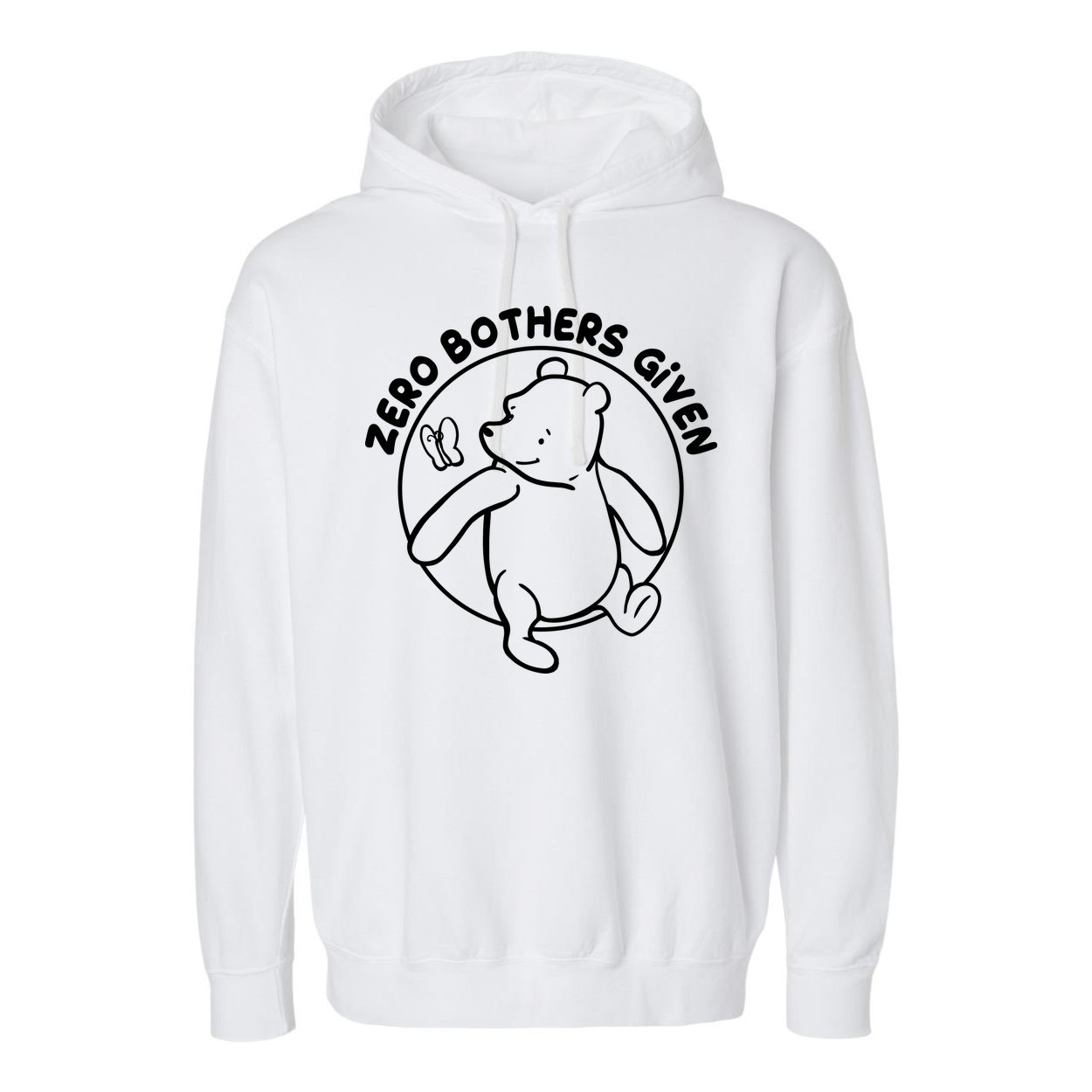 Cute Funny Zero Bothers Given Garment-Dyed Fleece Hoodie