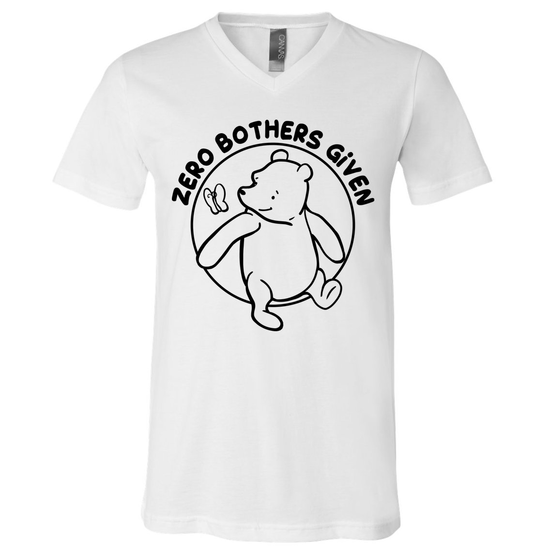 Cute Funny Zero Bothers Given V-Neck T-Shirt