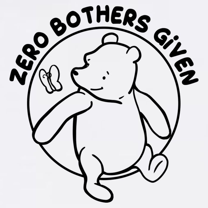 Cute Funny Zero Bothers Given Button