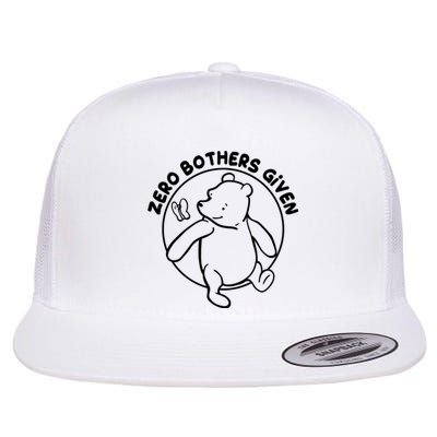 Cute Funny Zero Bothers Given Flat Bill Trucker Hat