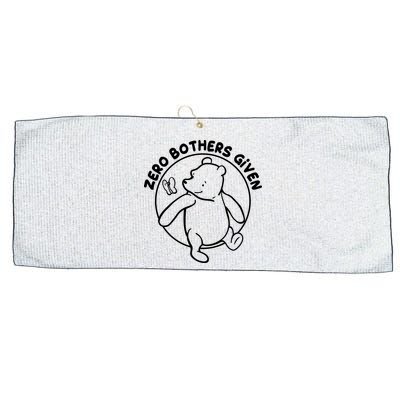 Cute Funny Zero Bothers Given Large Microfiber Waffle Golf Towel