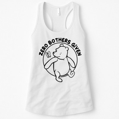 Cute Funny Zero Bothers Given Womens Tank Top