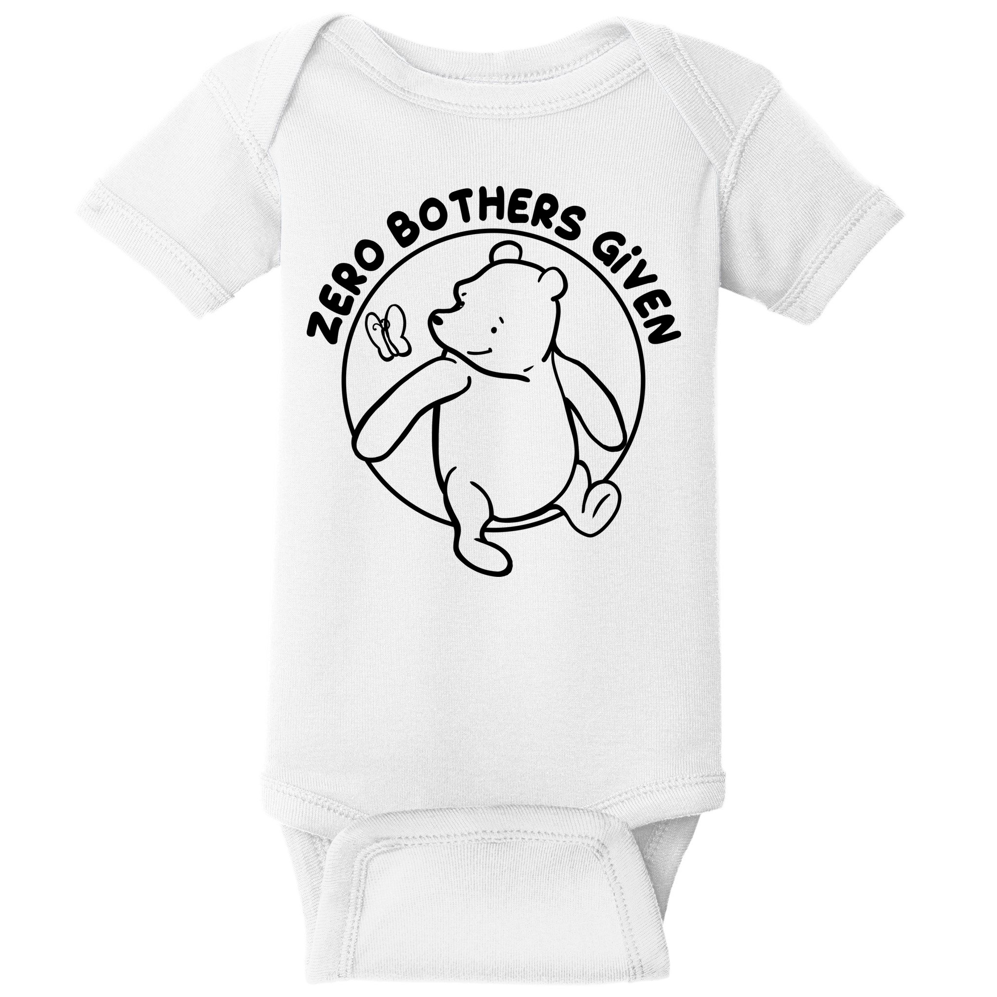 Cute Funny Zero Bothers Given Baby Bodysuit