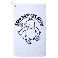 Cute Funny Zero Bothers Given Golf Towel