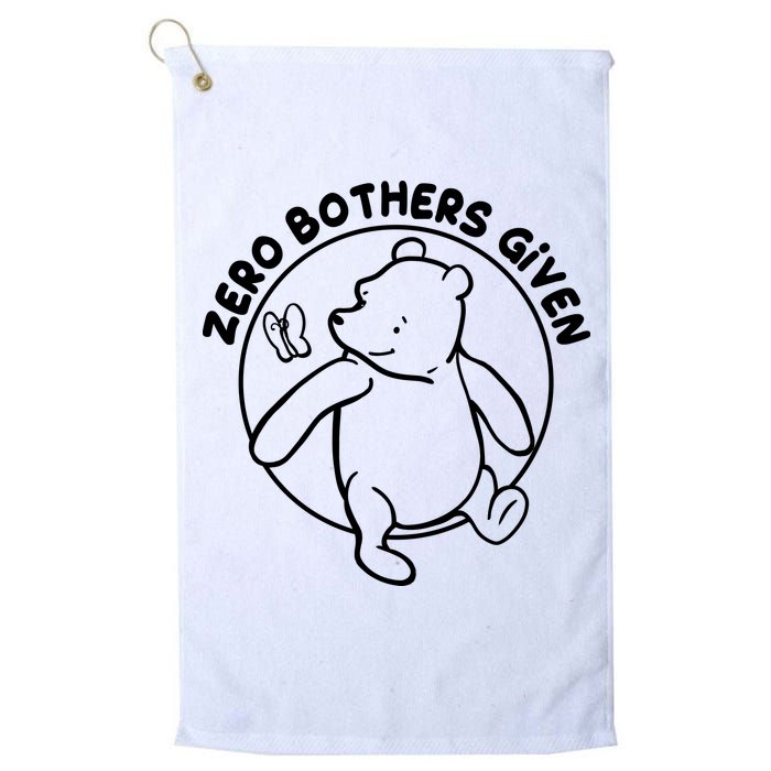 Cute Funny Zero Bothers Given Golf Towel