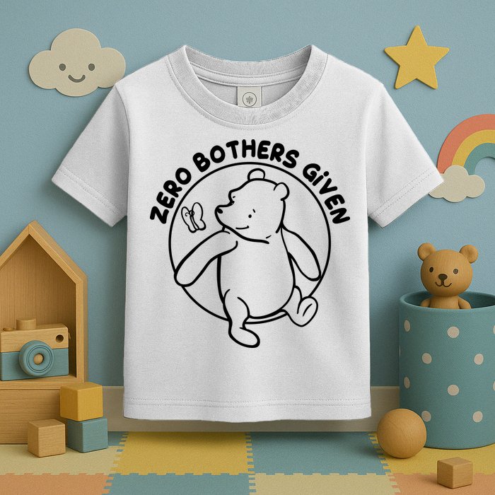 Cute Funny Zero Bothers Given Toddler T-Shirt
