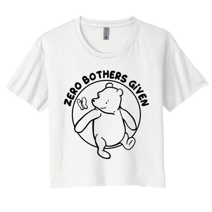 Cute Funny Zero Bothers Given Crop Top