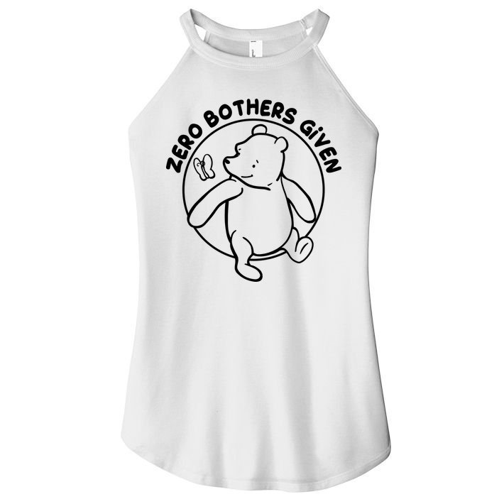 Cute Funny Zero Bothers Given Women's Perfect Tri Rocker Tank