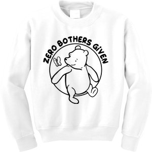 Cute Funny Zero Bothers Given Kids Sweatshirt