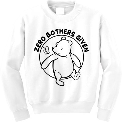 Cute Funny Zero Bothers Given Kids Sweatshirt