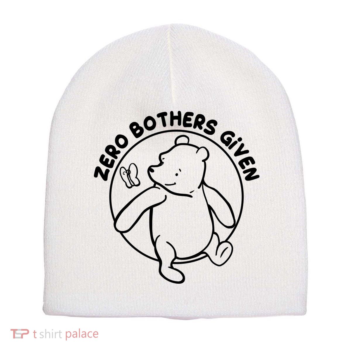 Cute Funny Zero Bothers Given Short Acrylic Beanie