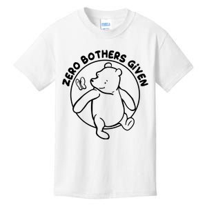 Cute Funny Zero Bothers Given Kids T-Shirt