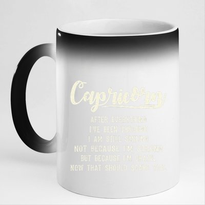 Capricorn Facts Zodiac Funny Capricorn Birthday Gift 11oz Black Color Changing Mug