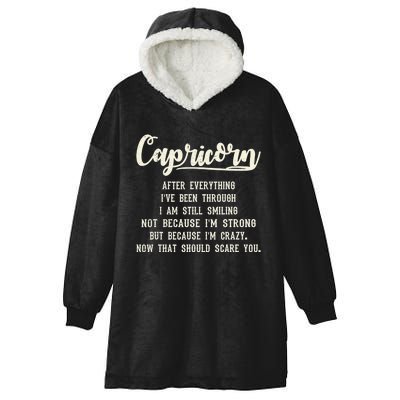 Capricorn Facts Zodiac Funny Capricorn Birthday Gift Hooded Wearable Blanket