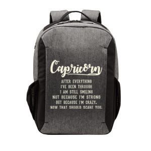 Capricorn Facts Zodiac Funny Capricorn Birthday Gift Vector Backpack