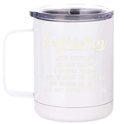 Capricorn Facts Zodiac Funny Capricorn Birthday Gift 12 oz Stainless Steel Tumbler Cup