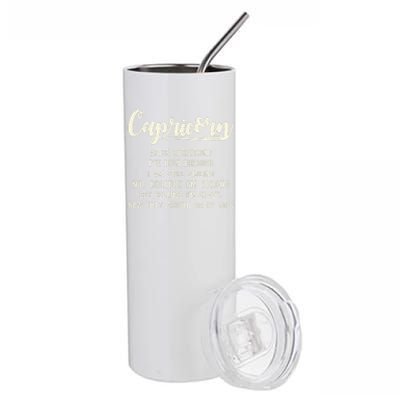 Capricorn Facts Zodiac Funny Capricorn Birthday Gift Stainless Steel Tumbler