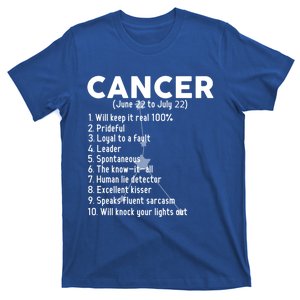 Cancer Facts Zodiac Sign Astrology Funny Gift T-Shirt