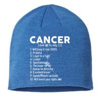 Cancer Facts Zodiac Sign Astrology Funny Gift Sustainable Beanie