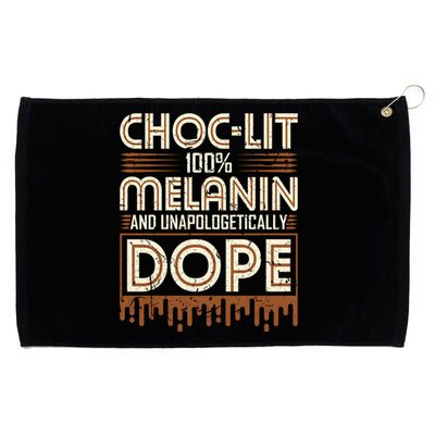 Choccute Giftlit 100% Melanin And Unapologetically Dope Black Meaningful Gift Grommeted Golf Towel