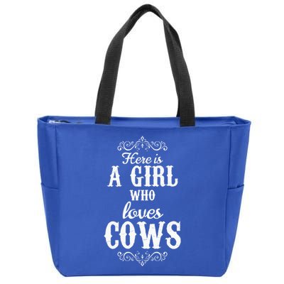 Cow Girl Zip Tote Bag