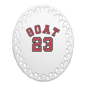 Cool Goat 23 Jordan Basketball Jersey Ceramic Oval Ornament