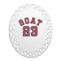 Cool Goat 23 Jordan Basketball Jersey Ceramic Oval Ornament