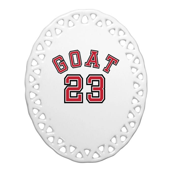 Cool Goat 23 Jordan Basketball Jersey Ceramic Oval Ornament