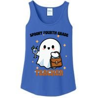 Cute Ghost 4th Grade Teacher Spooky Fourth Grade Teacher Gift Ladies Essential Tank