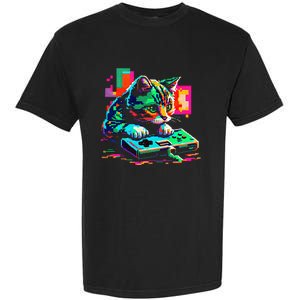 Cat Gaming 8bit Gaming Garment-Dyed Heavyweight T-Shirt