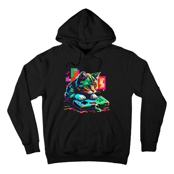 Cat Gaming 8bit Gaming Hoodie