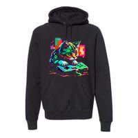 Cat Gaming 8bit Gaming Premium Hoodie