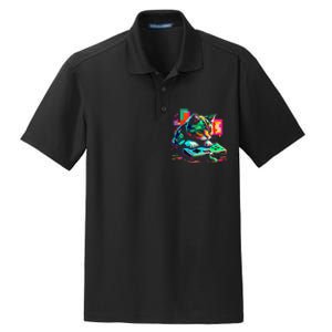 Cat Gaming 8bit Gaming Dry Zone Grid Polo