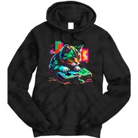 Cat Gaming 8bit Gaming Tie Dye Hoodie