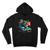 Cat Gaming 8bit Gaming Tall Hoodie