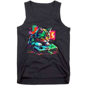 Cat Gaming 8bit Gaming Tank Top