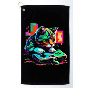 Cat Gaming 8bit Gaming Platinum Collection Golf Towel