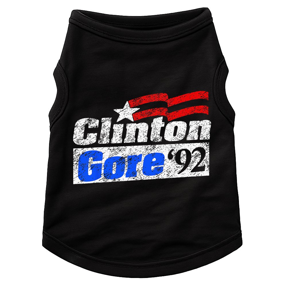 Clinton Gore 92 Presidential Campaign Vintage Retro Gift Doggie Tank