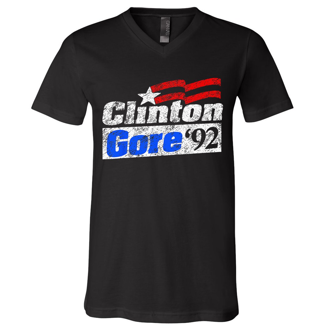 Clinton Gore 92 Presidential Campaign Vintage Retro Gift V-Neck T-Shirt
