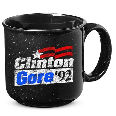 Clinton Gore 92 Presidential Campaign Vintage Retro Gift 15oz Campfire Ceramic Mug