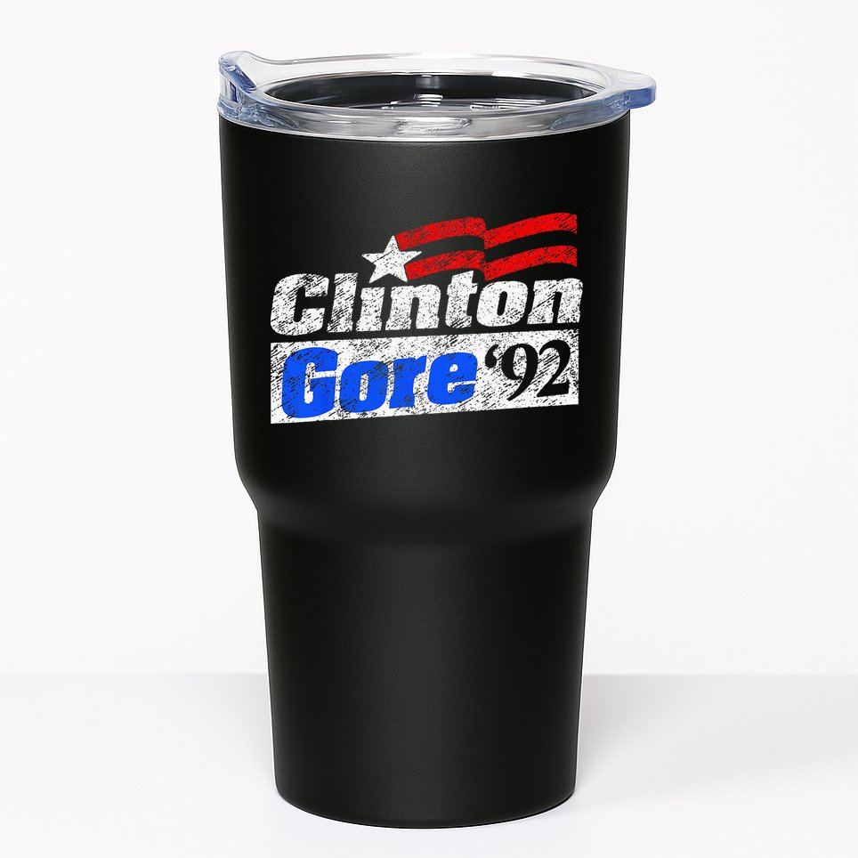 Clinton Gore 92 Presidential Campaign Vintage Retro Gift Tumbler