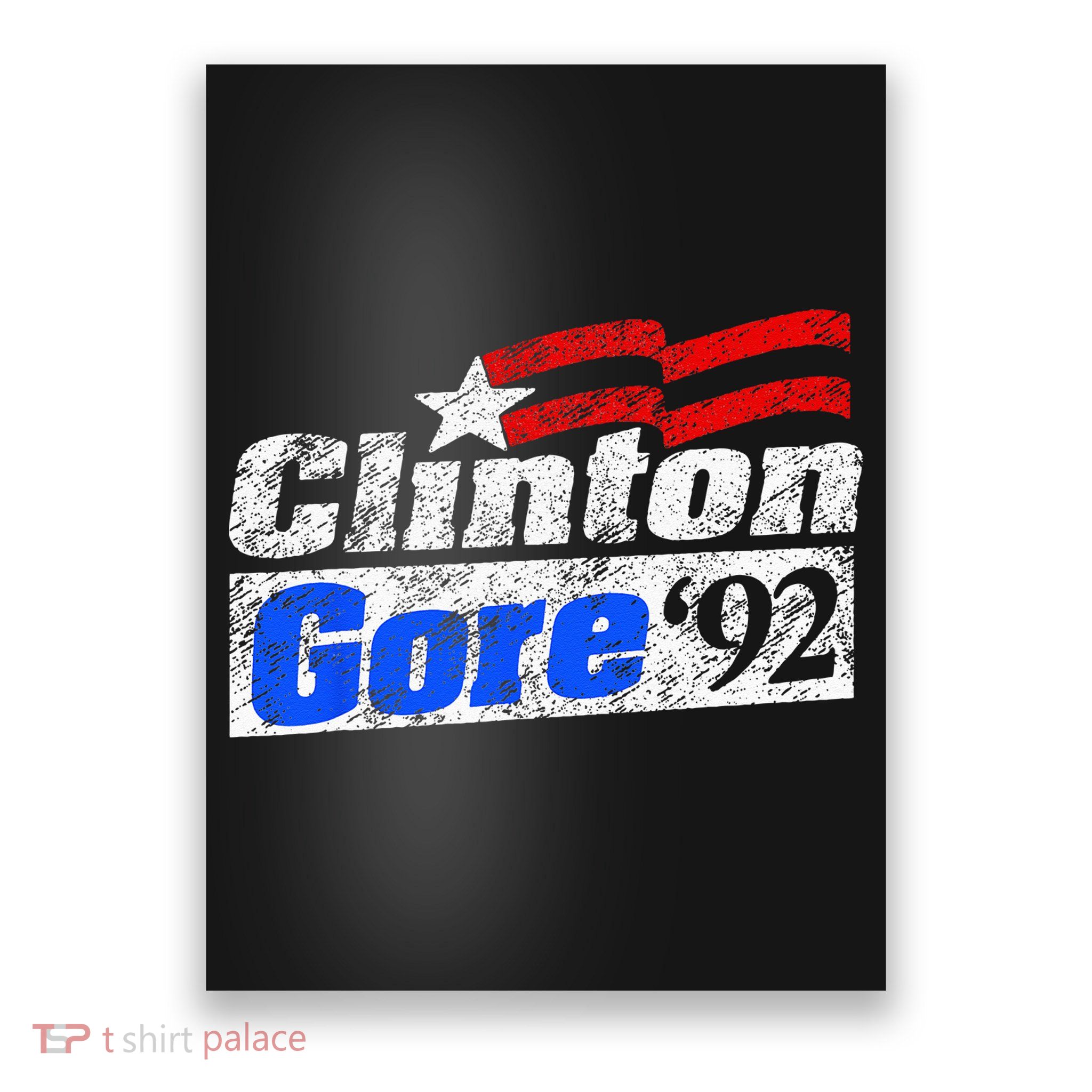 Clinton Gore 92 Presidential Campaign Vintage Retro Gift Poster