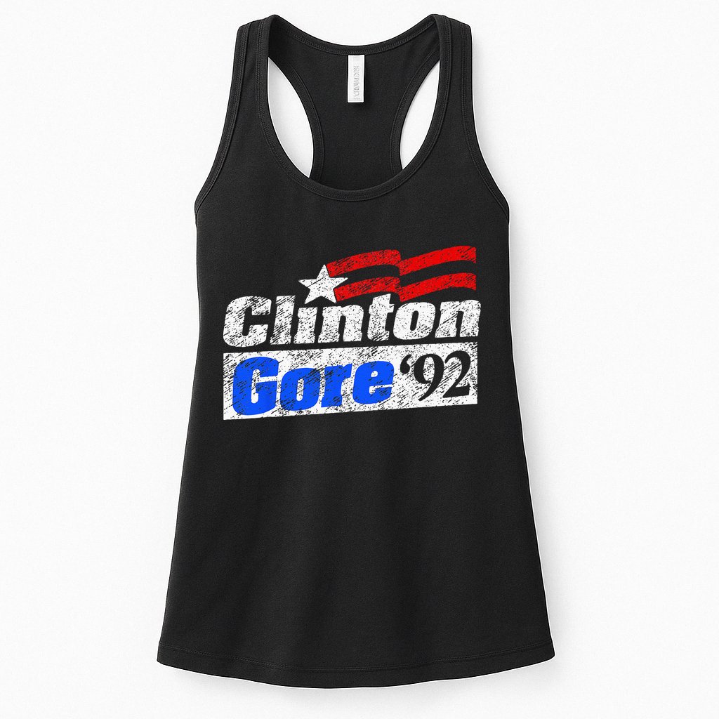 Clinton Gore 92 Presidential Campaign Vintage Retro Gift Womens Tank Top