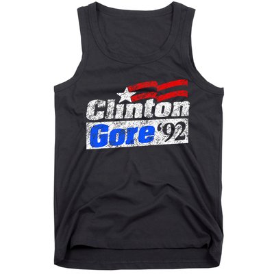 Clinton Gore 92 Presidential Campaign Vintage Retro Gift Tank Top