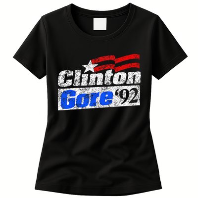 Clinton Gore 92 Presidential Campaign Vintage Retro Gift Womens T-Shirt