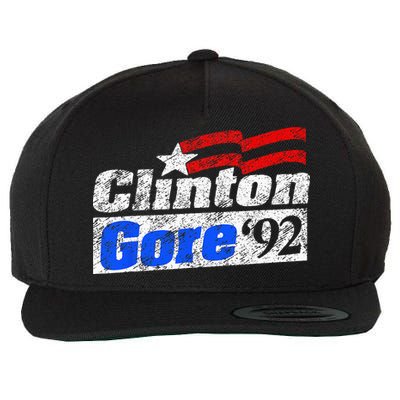 Clinton Gore 92 Presidential Campaign Vintage Retro Gift Wool Snapback Cap