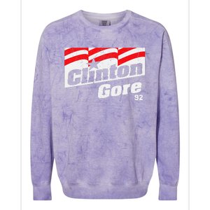 Clinton Gore 92 Retro Campaign Colorblast Crewneck Sweatshirt