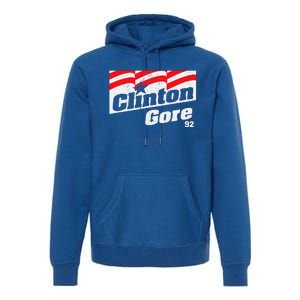 Clinton Gore 92 Retro Campaign Premium Hoodie