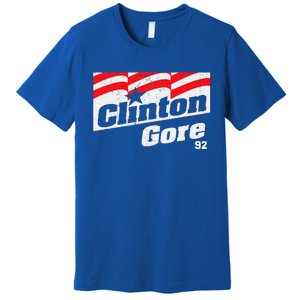 Clinton Gore 92 Retro Campaign Premium T-Shirt